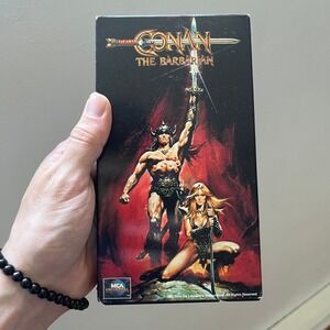 Conan The Barbarian VHS 1990 MCA Universal Arnold Schwarzenegger Hi-Fi 77010